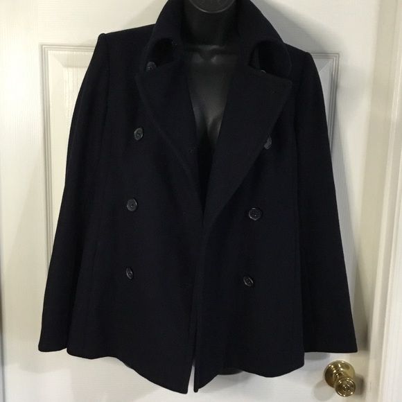 J. Crew black wool peacoat, size small. - Picture 9 of 12